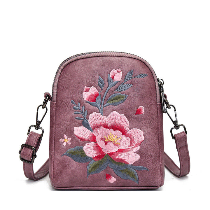 Sac à main brodé Buddha Stones Lotus Su Journey Shopping Sac à bandoulière Sac à bandoulière