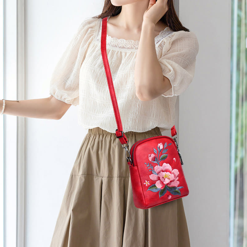 Sac à main brodé Buddha Stones Lotus Su Journey Shopping Sac à bandoulière Sac à bandoulière