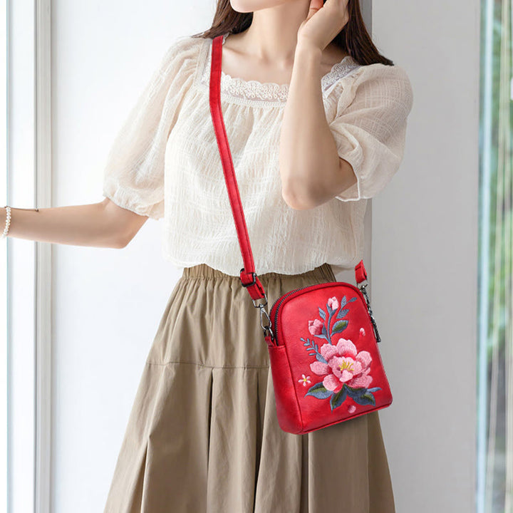 Sac à main brodé Buddha Stones Lotus Su Journey Shopping Sac à bandoulière Sac à bandoulière