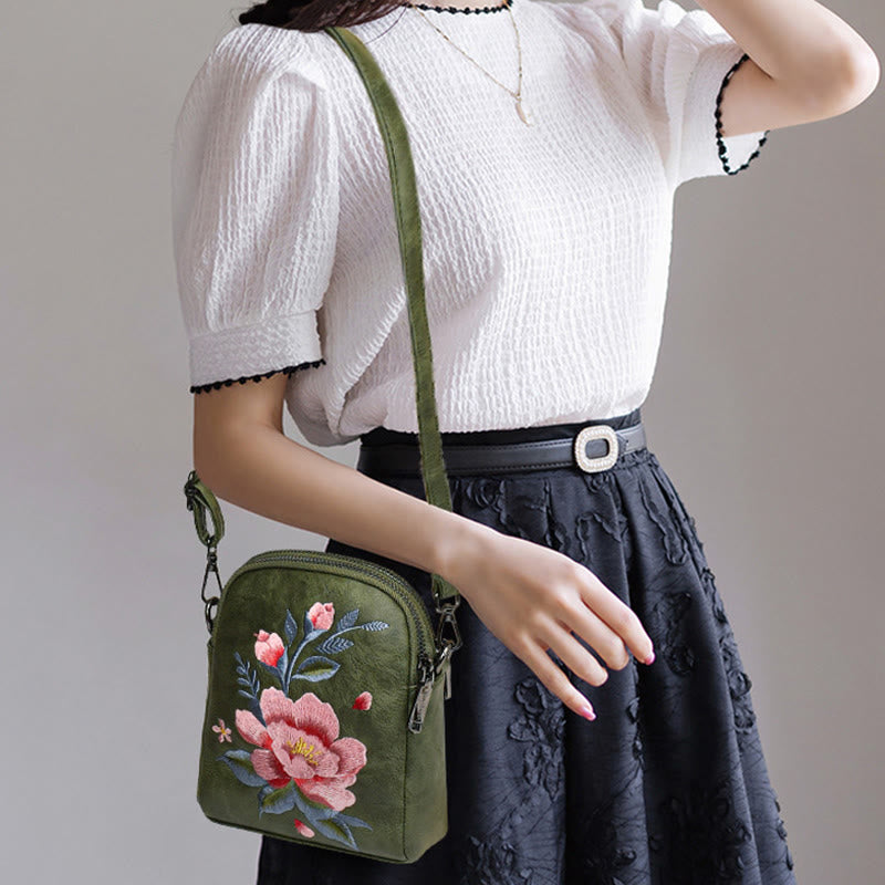 Sac à main brodé Buddha Stones Lotus Su Journey Shopping Sac à bandoulière Sac à bandoulière