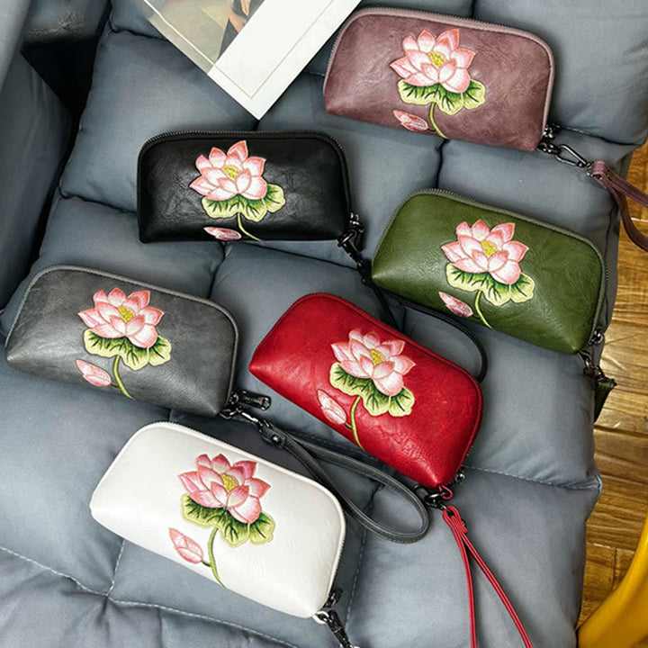 Sac à main brodé Buddha Stones Lotus Su Journey Shopping