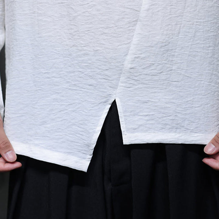 T-shirt à manches longues et col rond en coton pour homme avec Buddha Stones - image 18