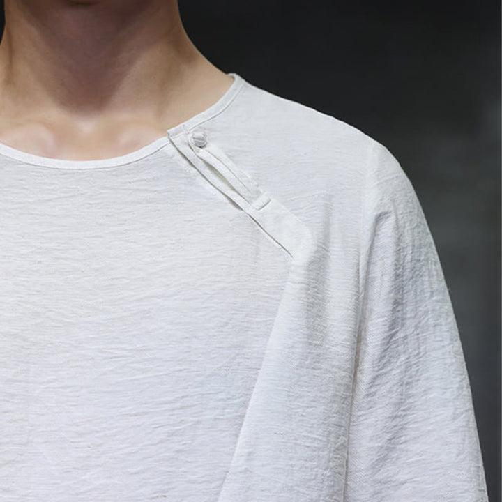 T-shirt à manches longues et col rond en coton pour homme avec Buddha Stones - image 17