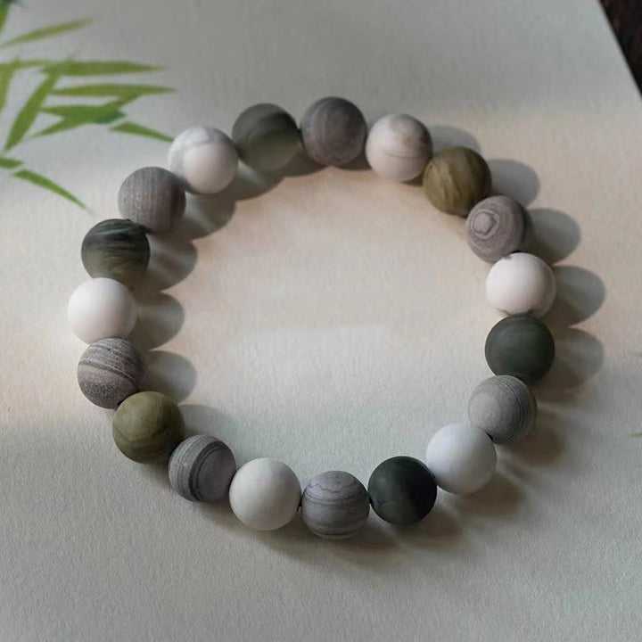 Bracelet de bénédiction en Buddha Stones, turquoise blanche, jaspe Picasso, calcite verte