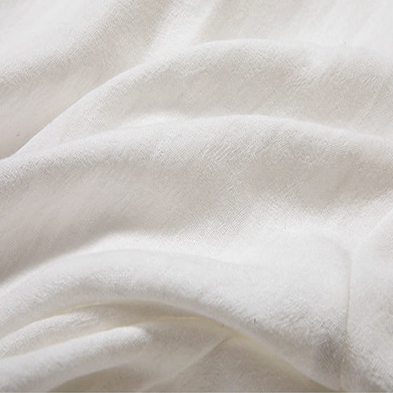 Chemise à manches longues en lin pour homme à col en V et Buddha Stones Zen Clothing - image 9