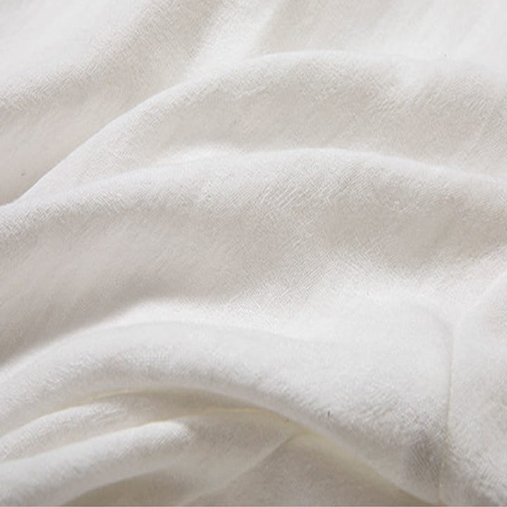 Chemise à manches longues en lin pour homme à col en V et Buddha Stones Zen Clothing - image 9