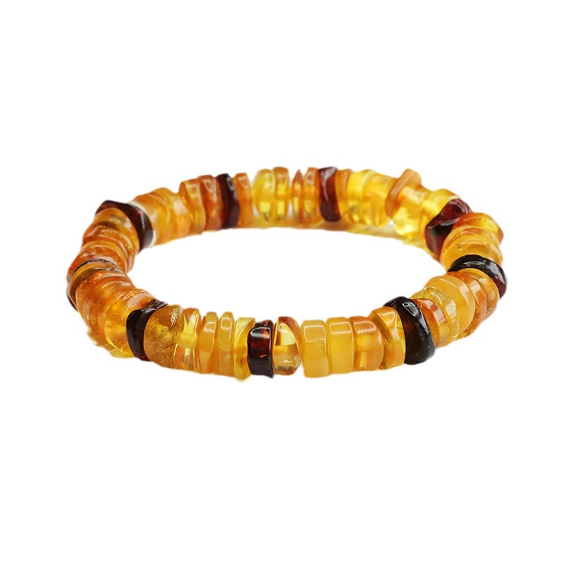 Bracelet de confiance avec boucle de paix en ambre et Buddha Stones