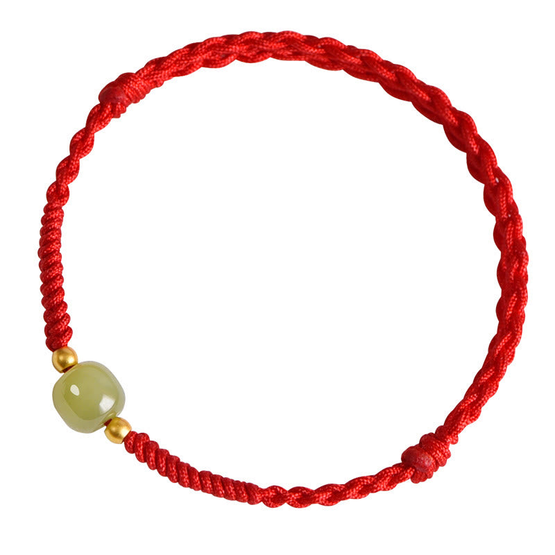 Bracelet de cheville tressé en Buddha Stones Pierres de Bouddha Protection Chance