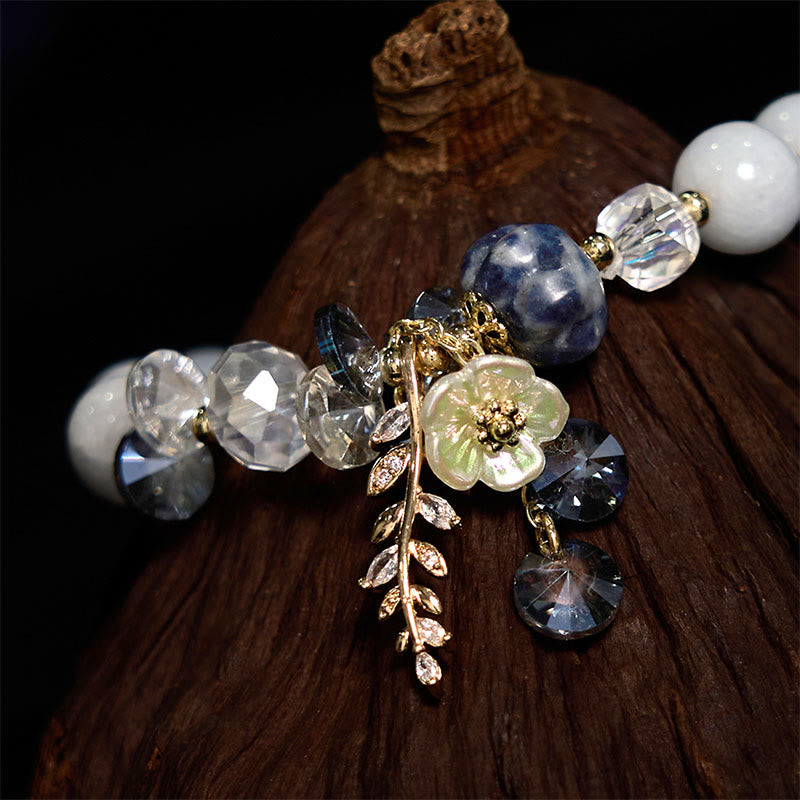 Bracelet de guérison en aventurine verte et améthyste en cristal bleu Buddha Stones