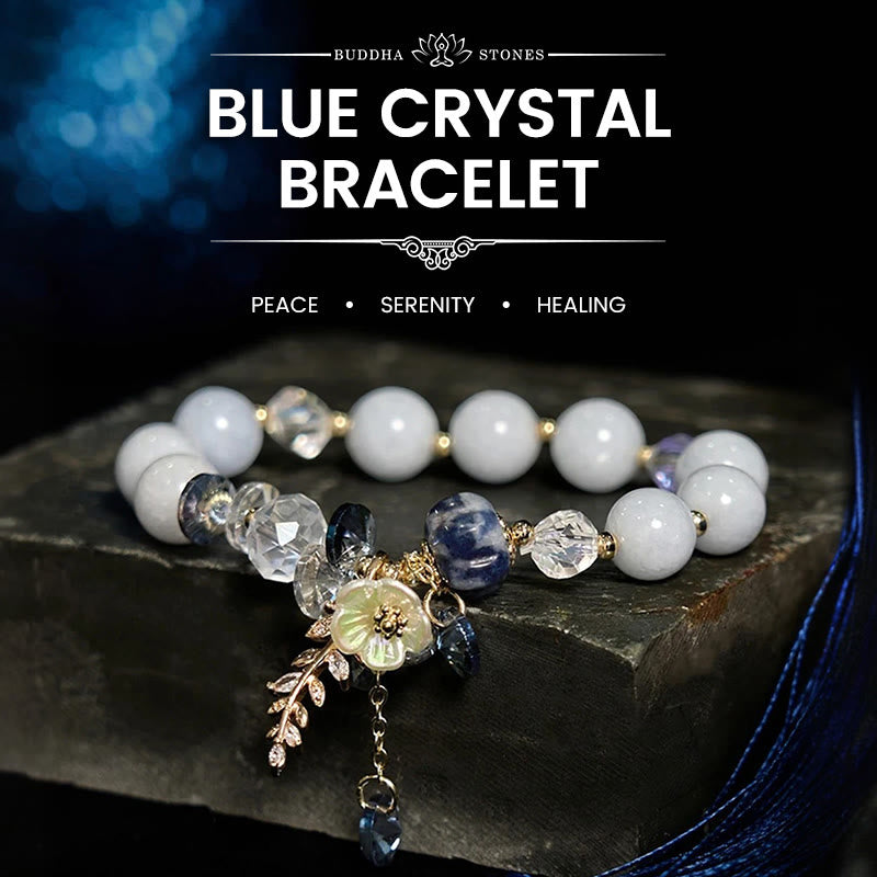 Bracelet de guérison en aventurine verte et améthyste en cristal bleu Buddha Stones