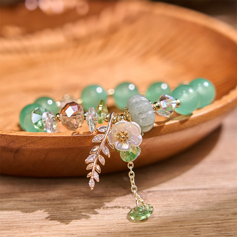Bracelet de guérison en aventurine verte et améthyste en cristal bleu Buddha Stones