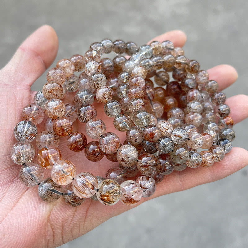 Bracelet de croissance positive en cristal naturel Super Seven de Buddha Stones