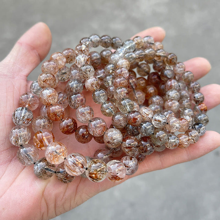 Bracelet de croissance positive en cristal naturel Super Seven de Buddha Stones