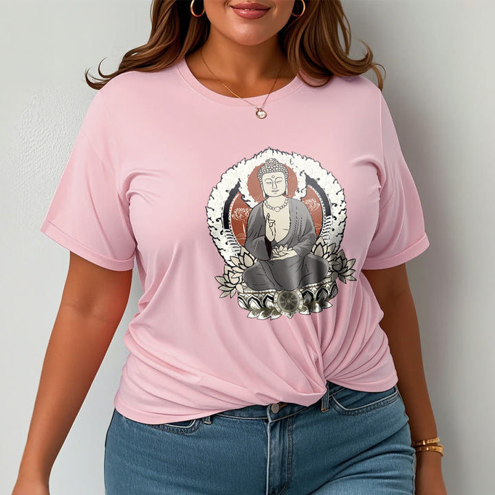 T-shirt à motif Buddha Stones de Bouddha et lotus - image 14