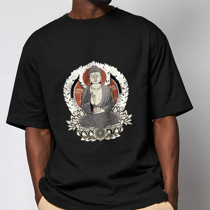 T-shirt à motif Buddha Stones de Bouddha et lotus - image 6