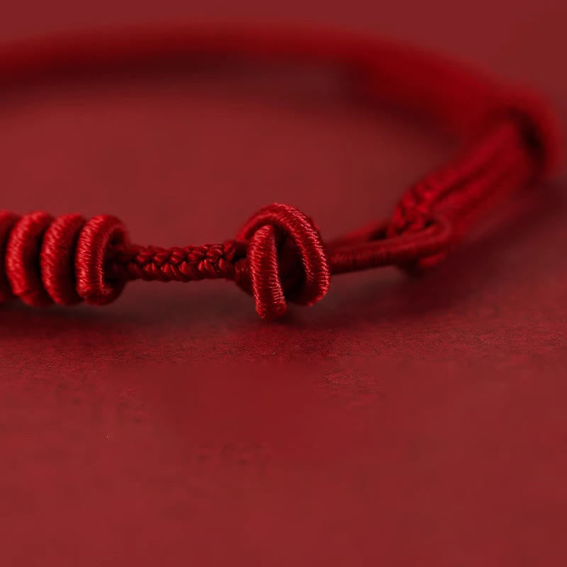 Bracelet de force en corde rouge à huit brins Buddha Stones