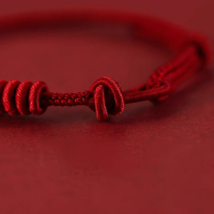 Bracelet de force en corde rouge à huit brins Buddha Stones