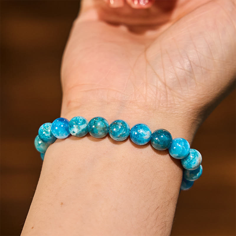 Bracelet de calme en pierre de Bouddha avec divers cristaux, malachite, lazurite et hémimorphite