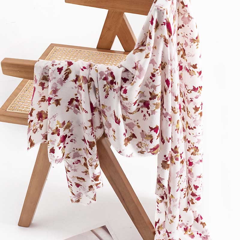 Écharpe de voyage chaude et confortable avec imprimé floral tibétain et Buddha Stones