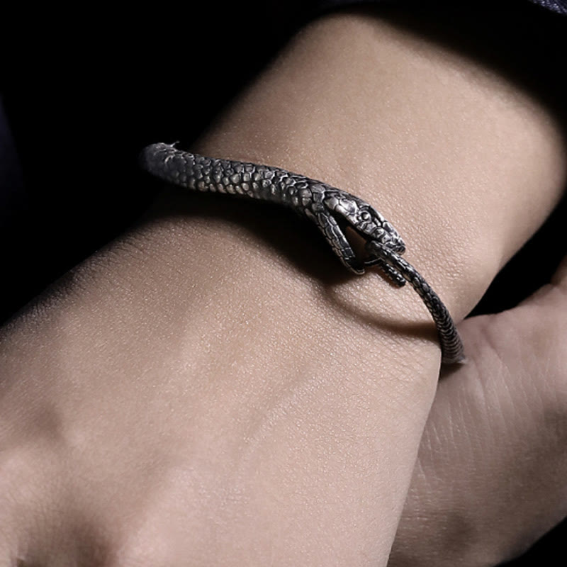 Bracelet de bénédiction de l'année du serpent en argent sterling Buddha Stones - image 4