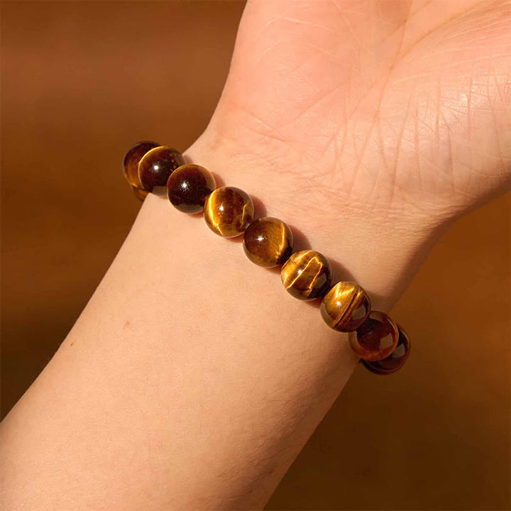 Bracelet positif de bonheur de la série jaune de Buddha Stones pour renforcer la confiance