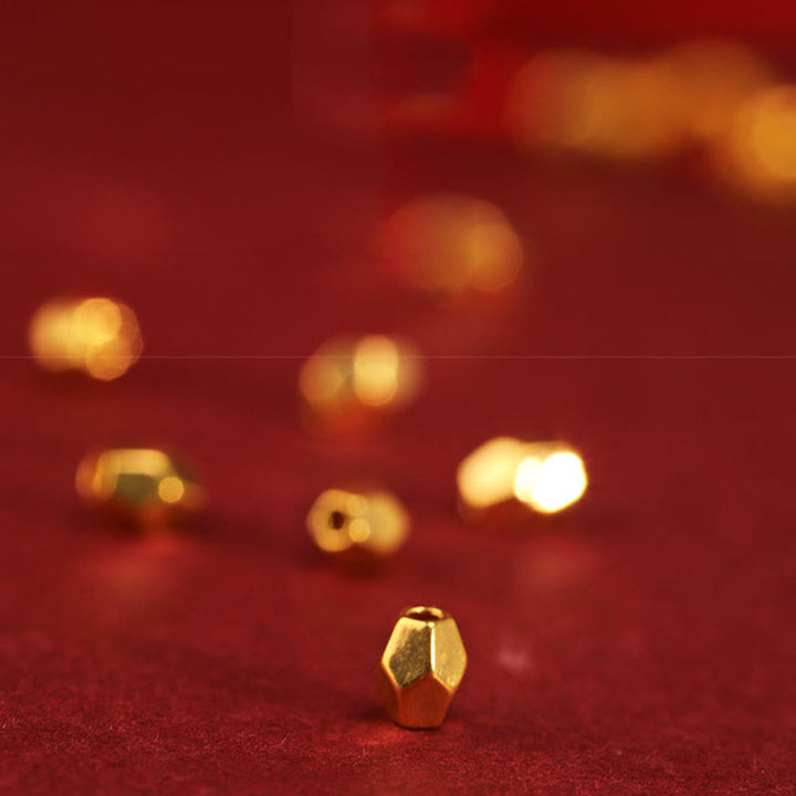 Bracelet de cheville tressé fait main en or 999 avec Buddha Stones Année du serpent - image 13