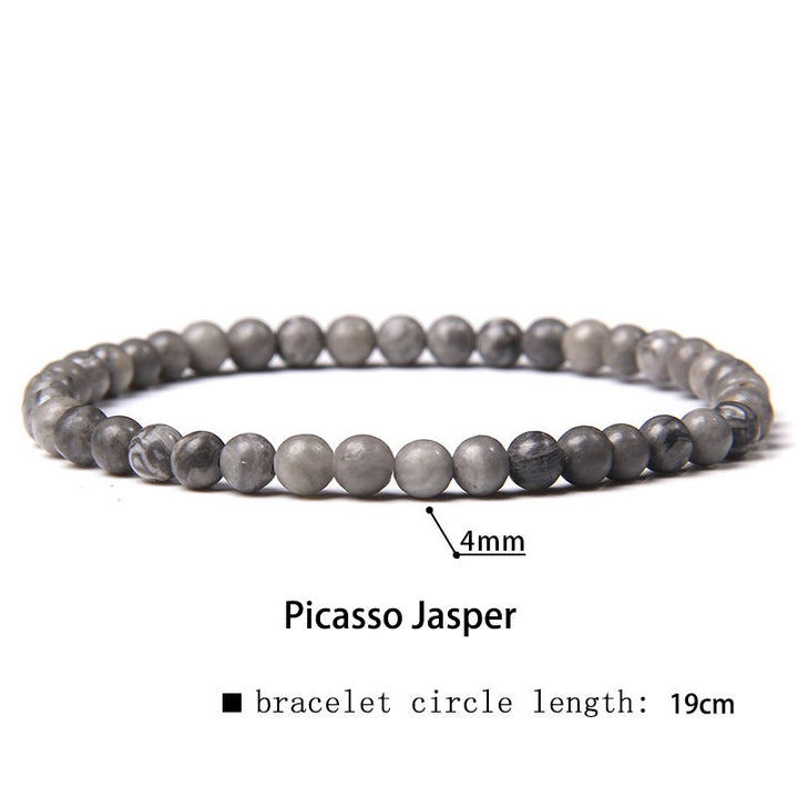 Bracelet de guérison en mini perles de cristal de 4 mm avec Buddha Stones