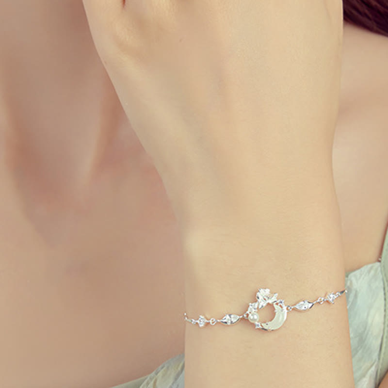 Bracelet Buddha Stones Hetian Jade en argent sterling 925 et perles de zircone cubique en forme de lotus