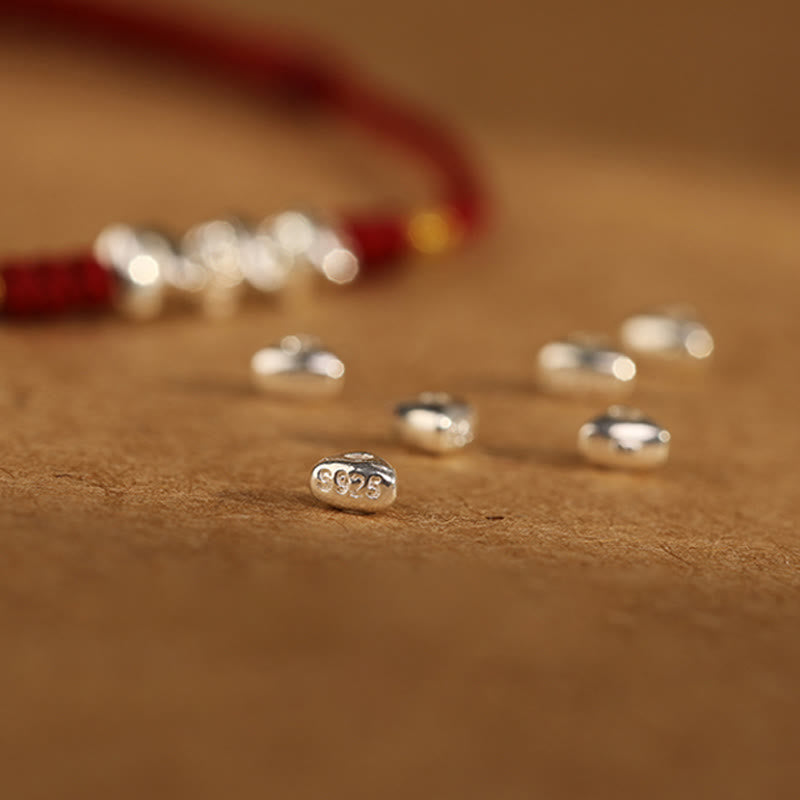 Bracelet de cheville tressé ultra fin en argent sterling 925 Buddha Stones et protection contre la chance - image 9