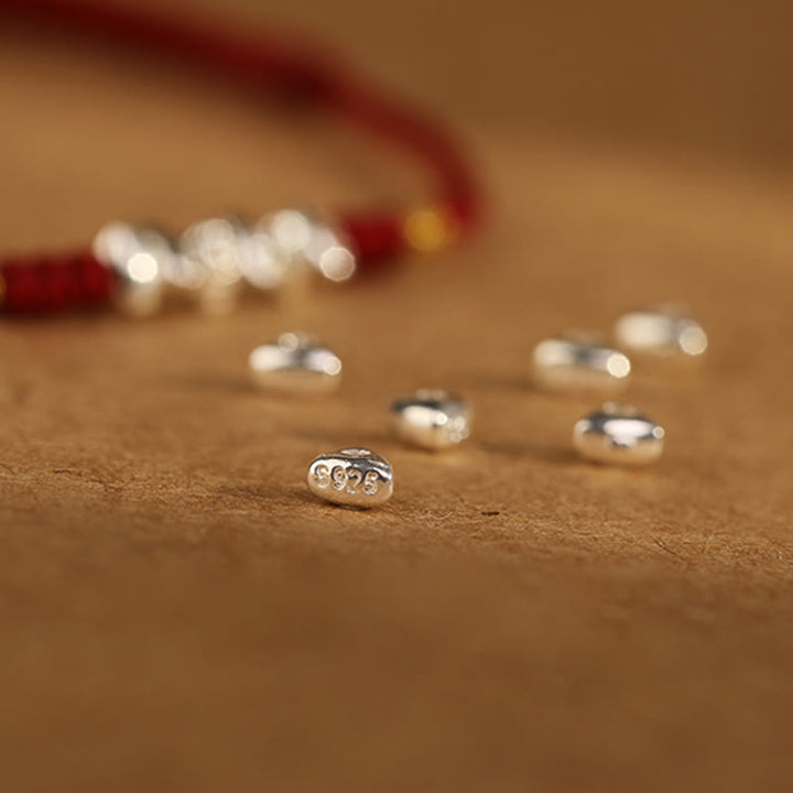 Bracelet de cheville tressé ultra fin en argent sterling 925 Buddha Stones et protection contre la chance - image 9