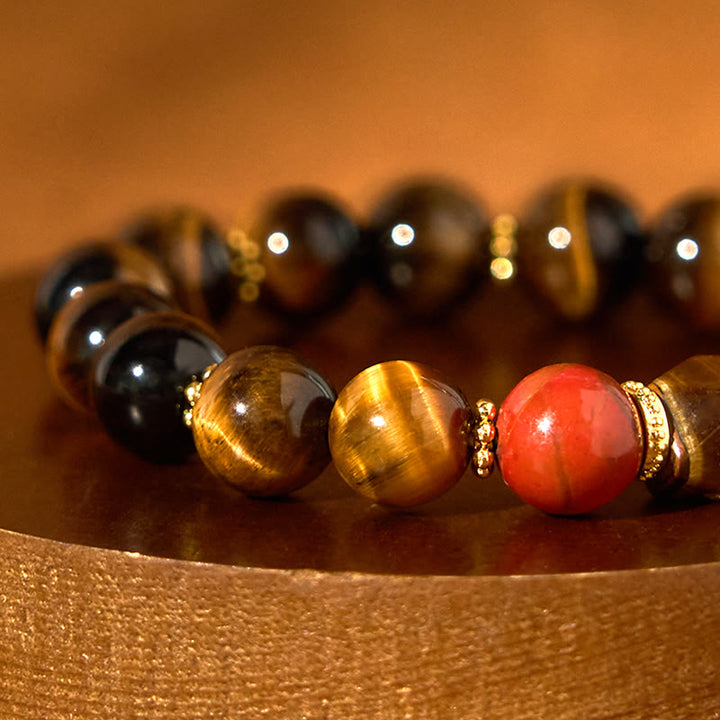 Bracelet Courage en Buddha Stones et Oeil de Tigre