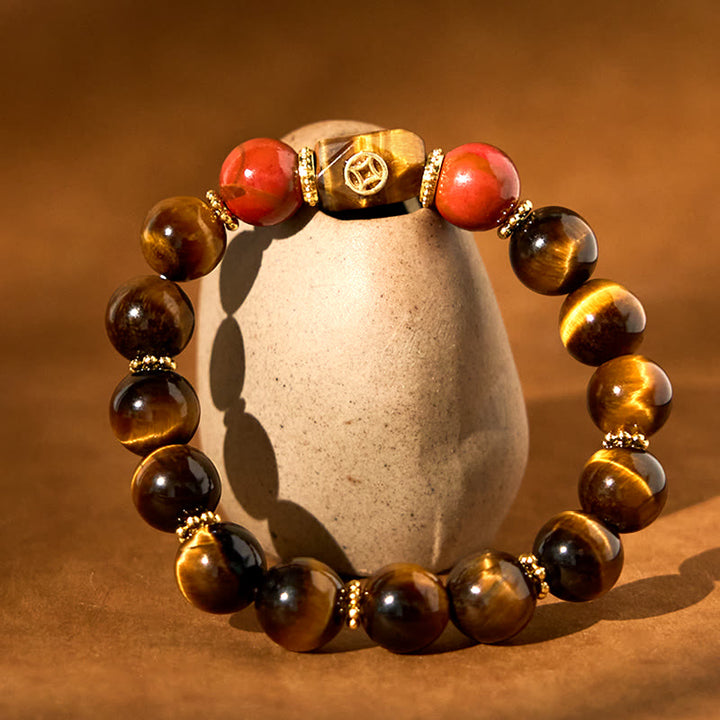Bracelet Courage en Buddha Stones et Oeil de Tigre