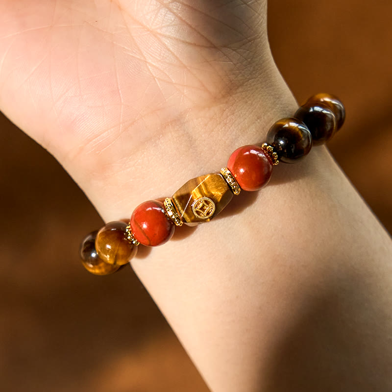Bracelet Courage en Buddha Stones et Oeil de Tigre