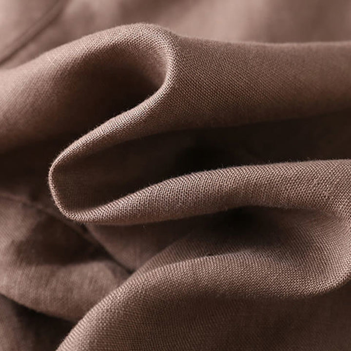 Short en coton uni avec fermeture éclair et boutons pour femme avec poches et Buddha Stones - image 20