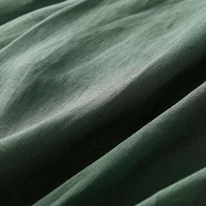 Short plissé uni en coton et lin avec poches pour femme avec fermeture éclair et boutons Buddha Stones - image 19