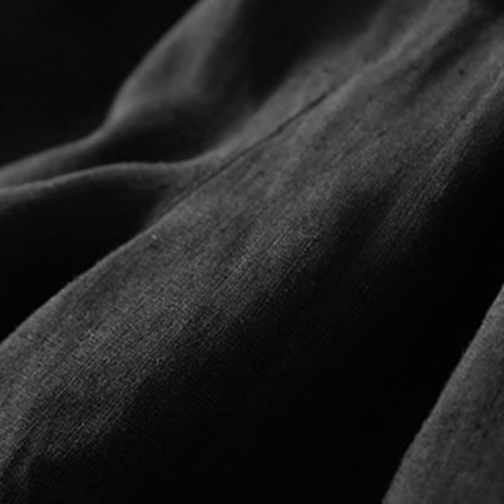 Short en coton à lacets avec poches et motif Buddha Stones, couleur unie, bas ajouré - image 20