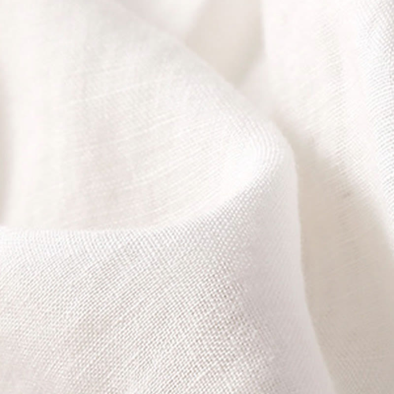 Short en coton à lacets avec poches et motif Buddha Stones, couleur unie, bas ajouré - image 13