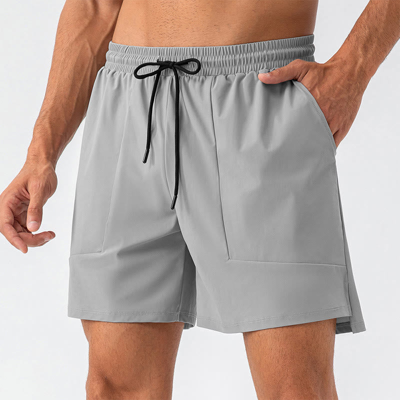 Short de sport décontracté en nylon à séchage rapide avec poches pour hommes Buddha Stones - Argent - US/UK/AU44,EU54 (2XL) - image 0