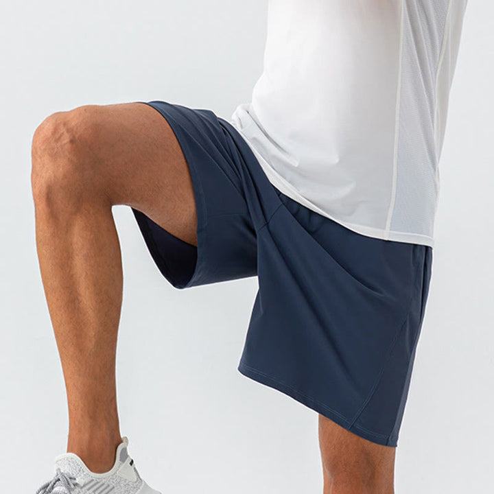 Buddha Stones Short de sport décontracté en nylon respirant et ample à séchage rapide pour homme avec poches