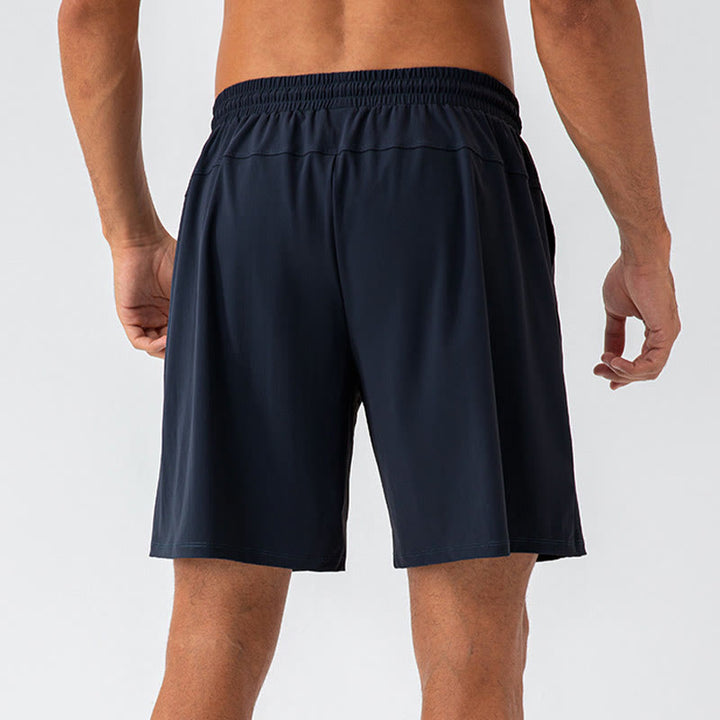 Buddha Stones Short de sport décontracté en nylon respirant et ample à séchage rapide pour homme avec poches