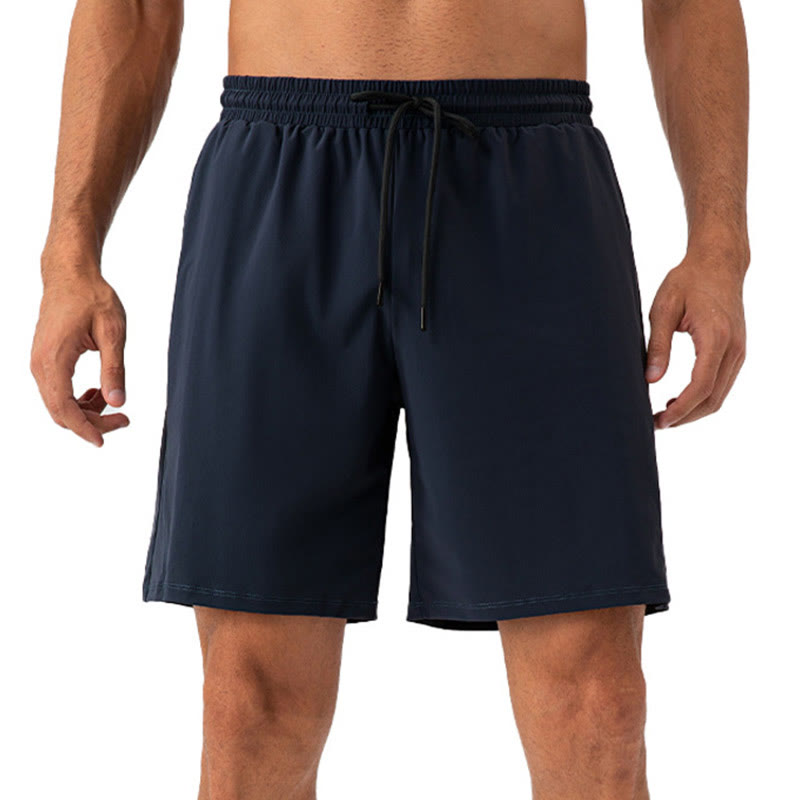 Buddha Stones Short de sport décontracté en nylon respirant et ample à séchage rapide pour homme avec poches
