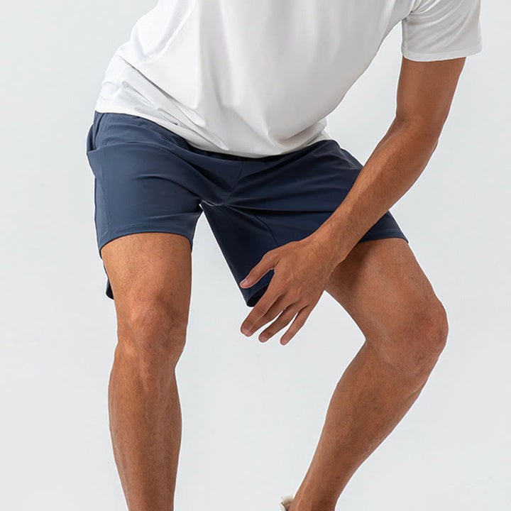 Buddha Stones Short de sport décontracté en nylon respirant et ample à séchage rapide pour homme avec poches