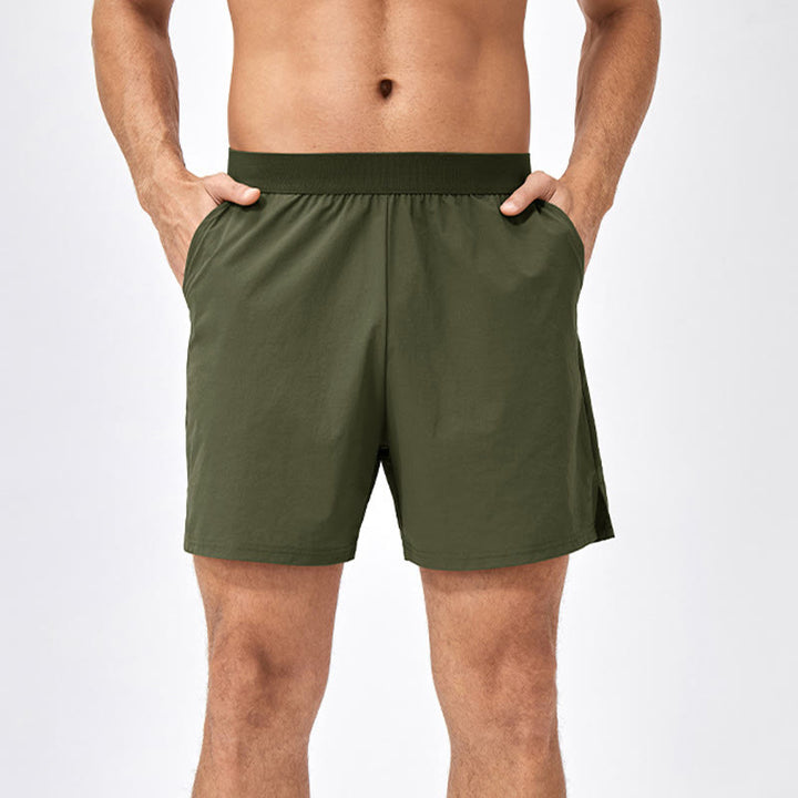 Buddha Stones Short de sport décontracté en nylon à séchage rapide pour homme avec poches