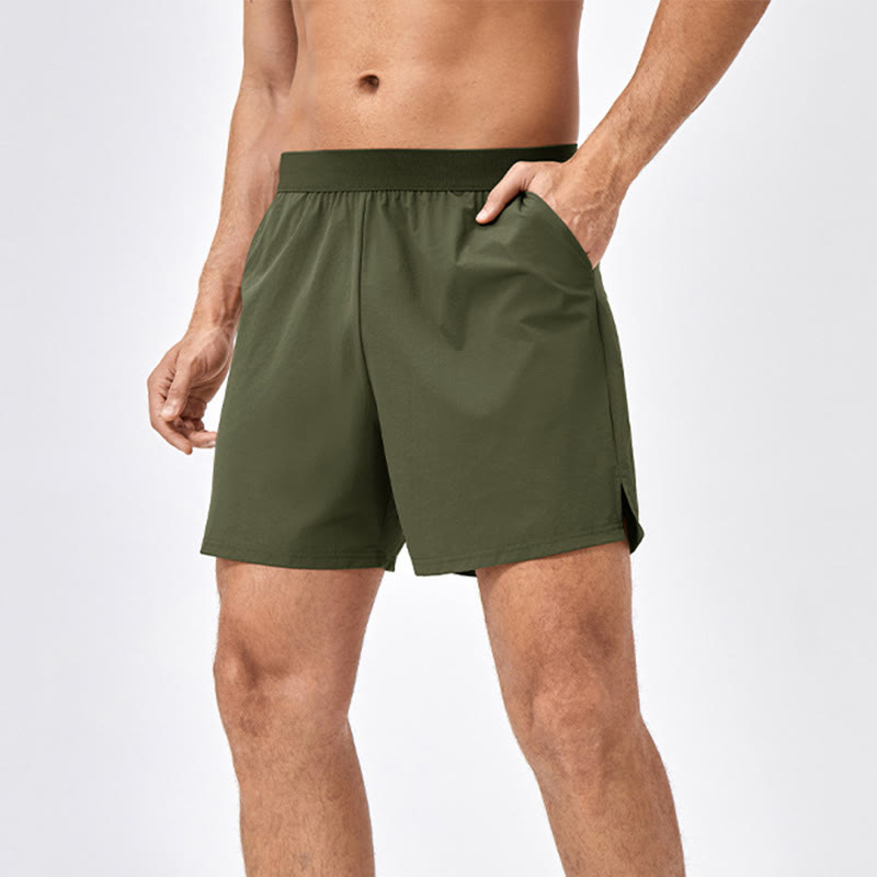 Buddha Stones Short de sport décontracté en nylon à séchage rapide pour homme avec poches