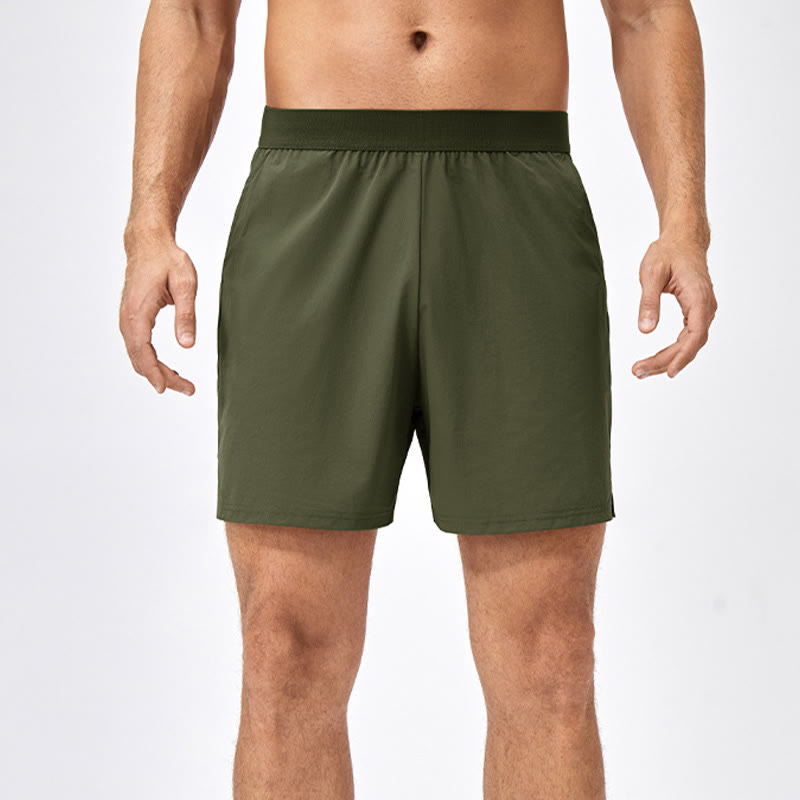 Buddha Stones Short de sport décontracté en nylon à séchage rapide pour homme avec poches