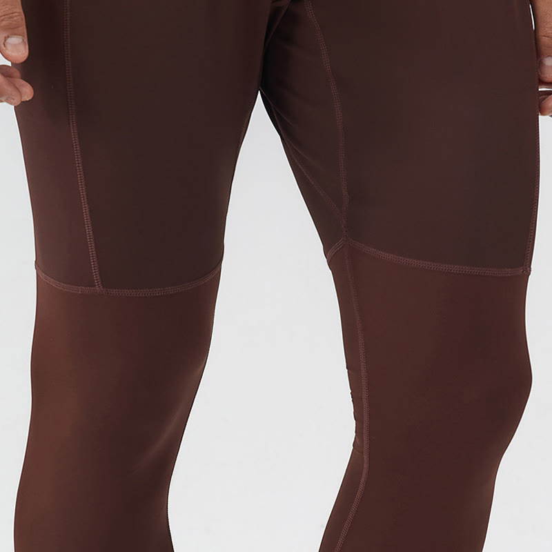 Buddha Stones Pantalon de fitness taille haute pour homme, séchage rapide, respirant, avec poche zippée - image 9