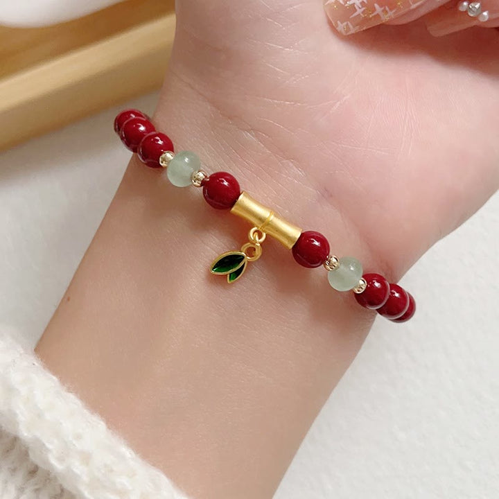 Bracelet de concentration en bambou et Buddha Stones