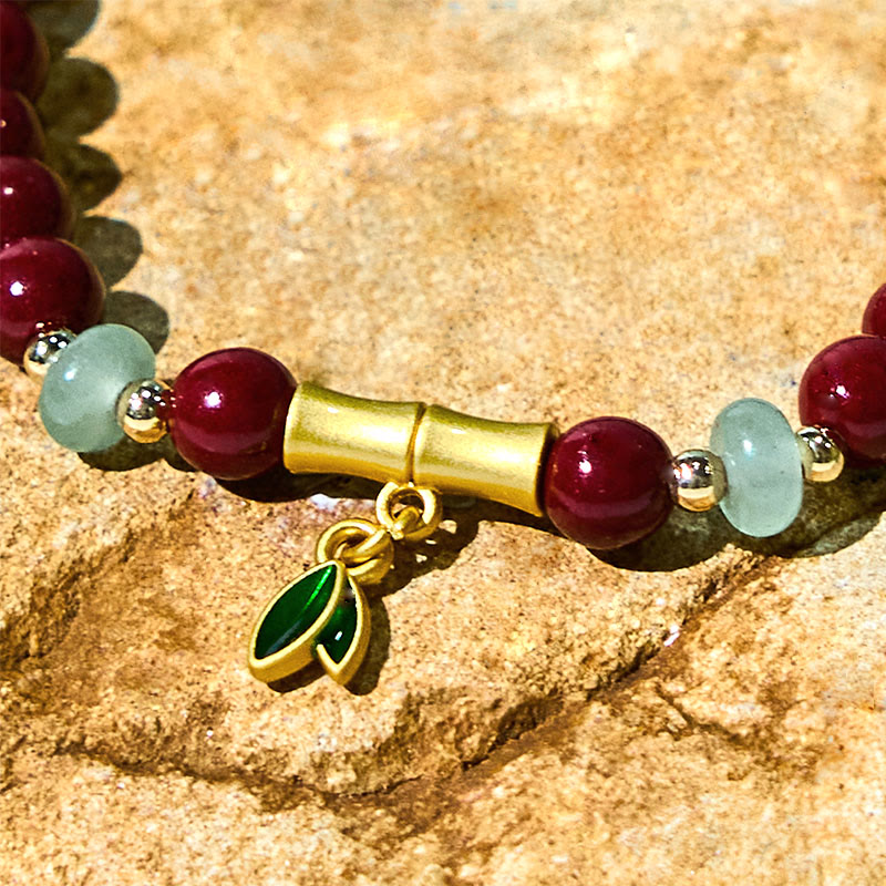 Bracelet de concentration en bambou et Buddha Stones
