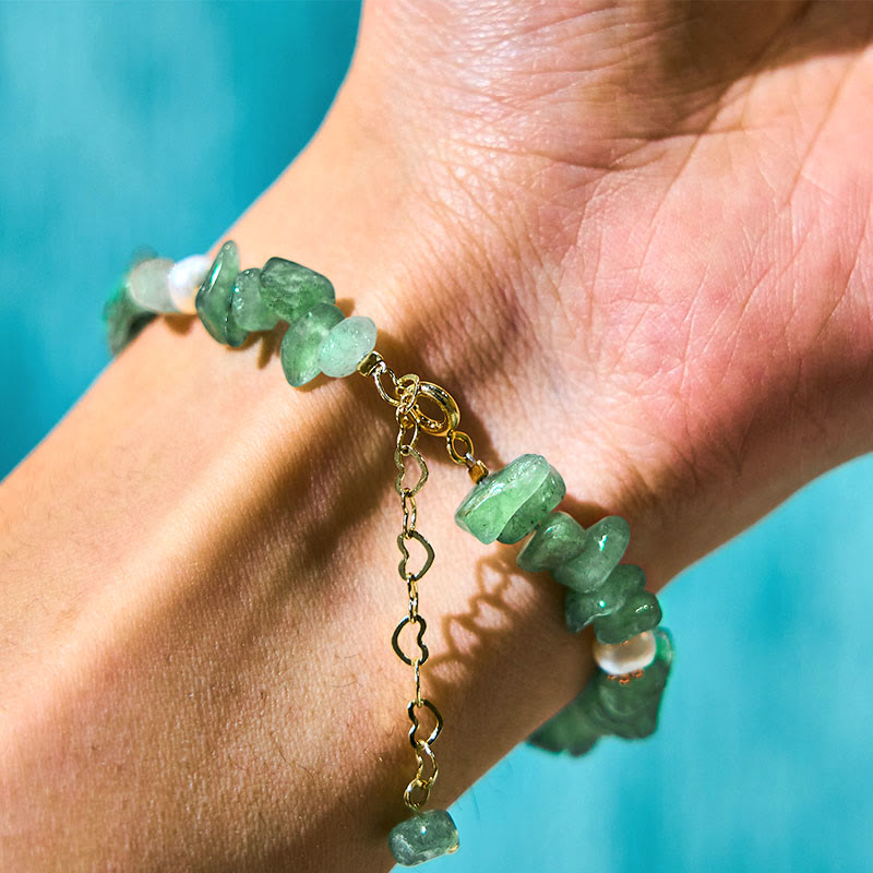 Bracelet de guérison en cristal de fleur de cristal Super Seven en quartz fraise vert et quartz fraise naturel Buddha Stones