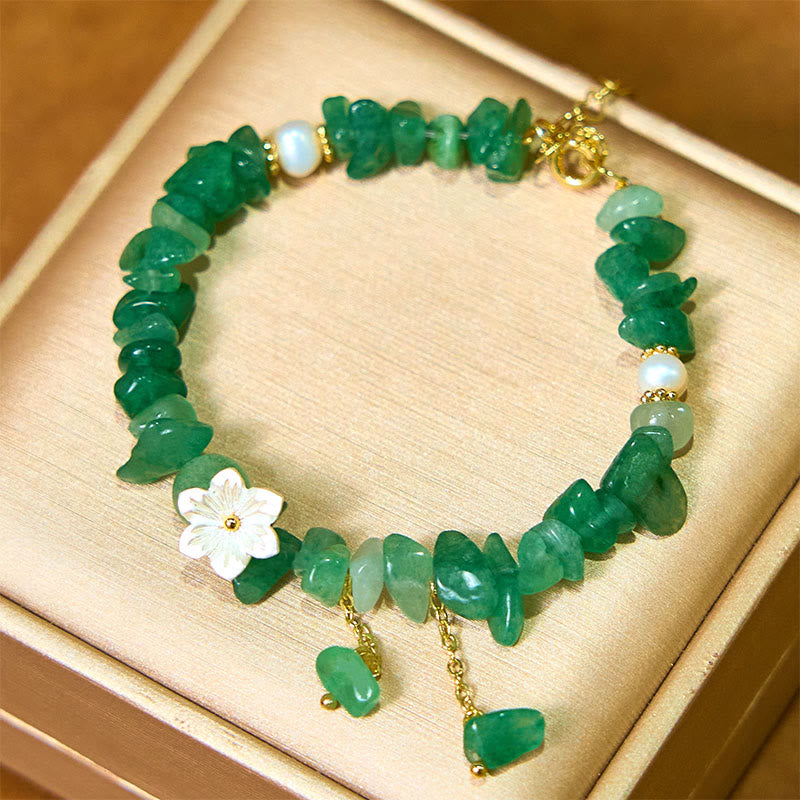 Bracelet de guérison en cristal de fleur de cristal Super Seven en quartz fraise vert et quartz fraise naturel Buddha Stones